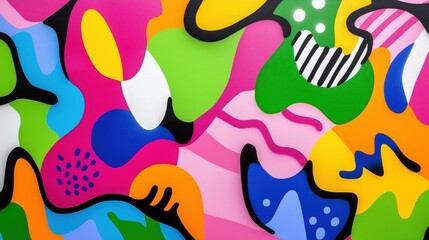Vibrant Graffiti-Inspired Doodle Explosion Design