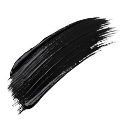 Black Paint Brush Stroke on Transparent Background