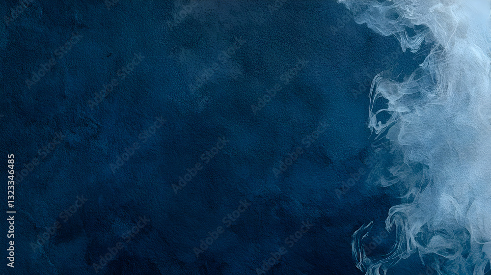 Poster abstract blue textured background with light edge showing rough surface and minimalist design