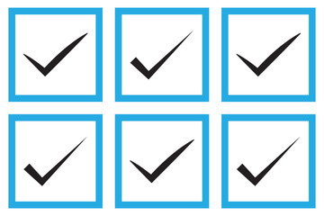 Checkmark icon. Verified checkmark icon set.  1176