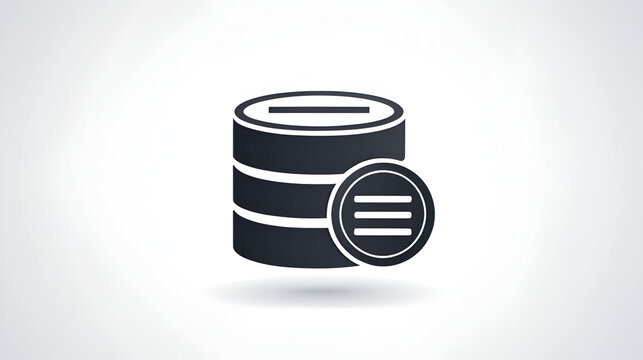 Database icon in vector. Logotype