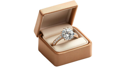 Exquisite diamond ring placed elegantly in a velvet jewelry box for a special occasion