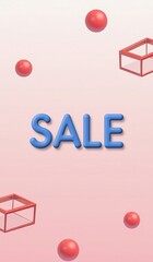 "Stylish Digital SALE Banner Illustration for Websites with Responsive Design and Modern Geometry"