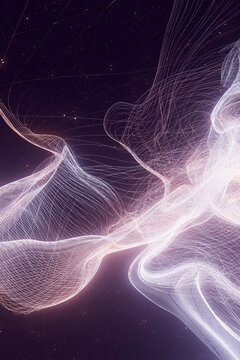 Dynamic Abstract Light Waves in Space
