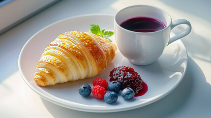 Croissant and Berries