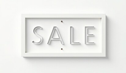 "Minimalist Sale Sign Mockup: Clean Vector Design with Device Frames and Optimized Typography"