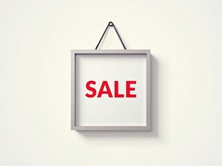 "Stylish Minimalist SALE Sign Mockup - Flat Vector Design with Device Frames and Clean Layout"