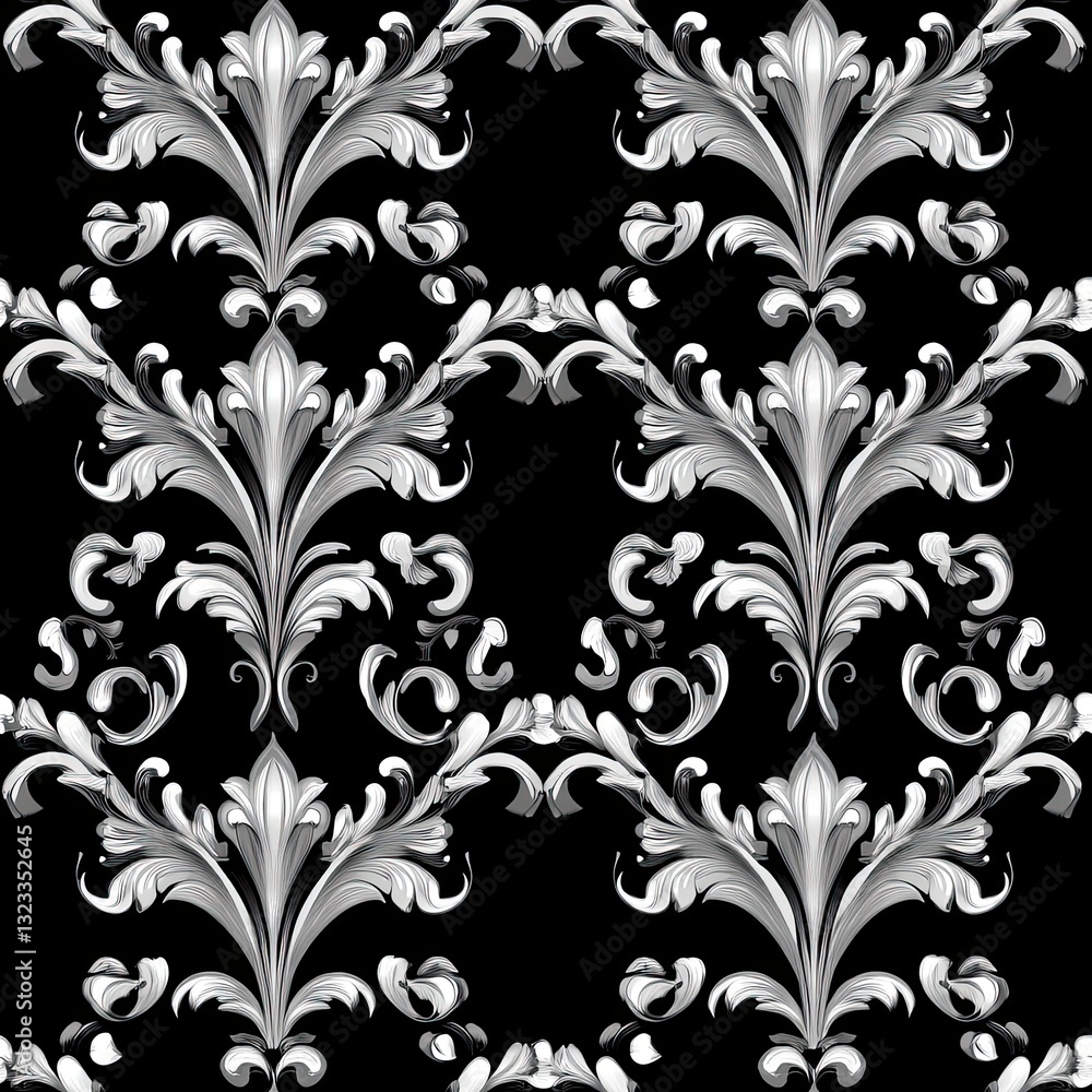 Aufkleber classic scrollwork seamless pattern repeating motifs for design projects