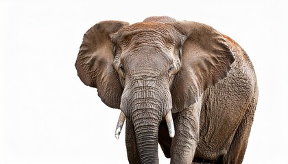 Fototapeta premium african elephant on white background