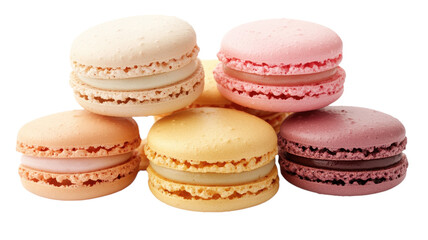 Fototapeta premium Delicate pastries in a colorful arrangement capture the essence of gourmet indulgence