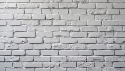 Fototapeta premium Textured white brick wall with subtle variations, creating a clean and modern background ideal for design projects and presentations.