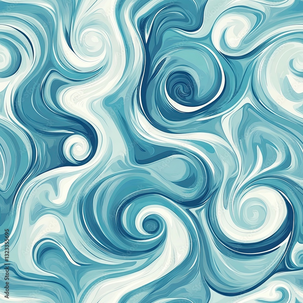 Poster coastal satellite swirls abstract ocean inspired patterns for modern designs