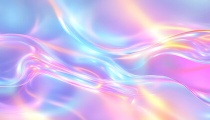 Obraz premium Abstract fluid holographic iridescent colors