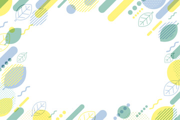 ポップでカラフルな葉っぱの背景