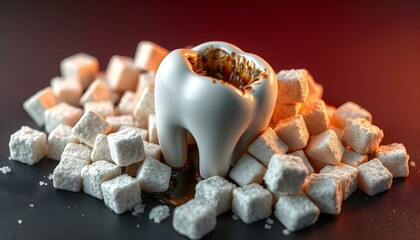 damage tooth between sugar 
