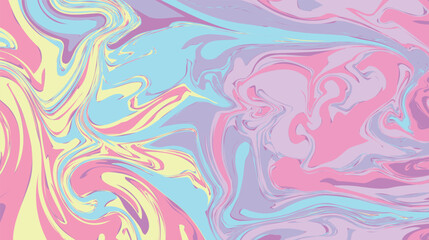 Colorful Pastel Marble Swirl Abstract Background