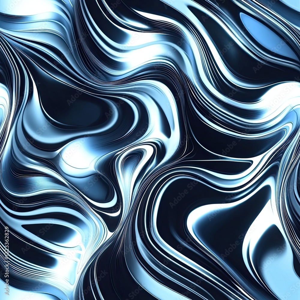 Poster seamless pattern distorted ripples smooth curves soft edges design