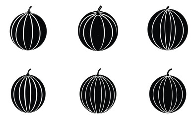 Melon silhouette vector