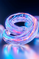 Abstract glowing spiral design