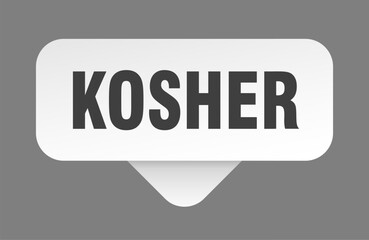 kosher sticker. kosher sign isolated on gray background