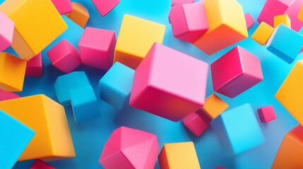 Abstract colorful geometric shapes.