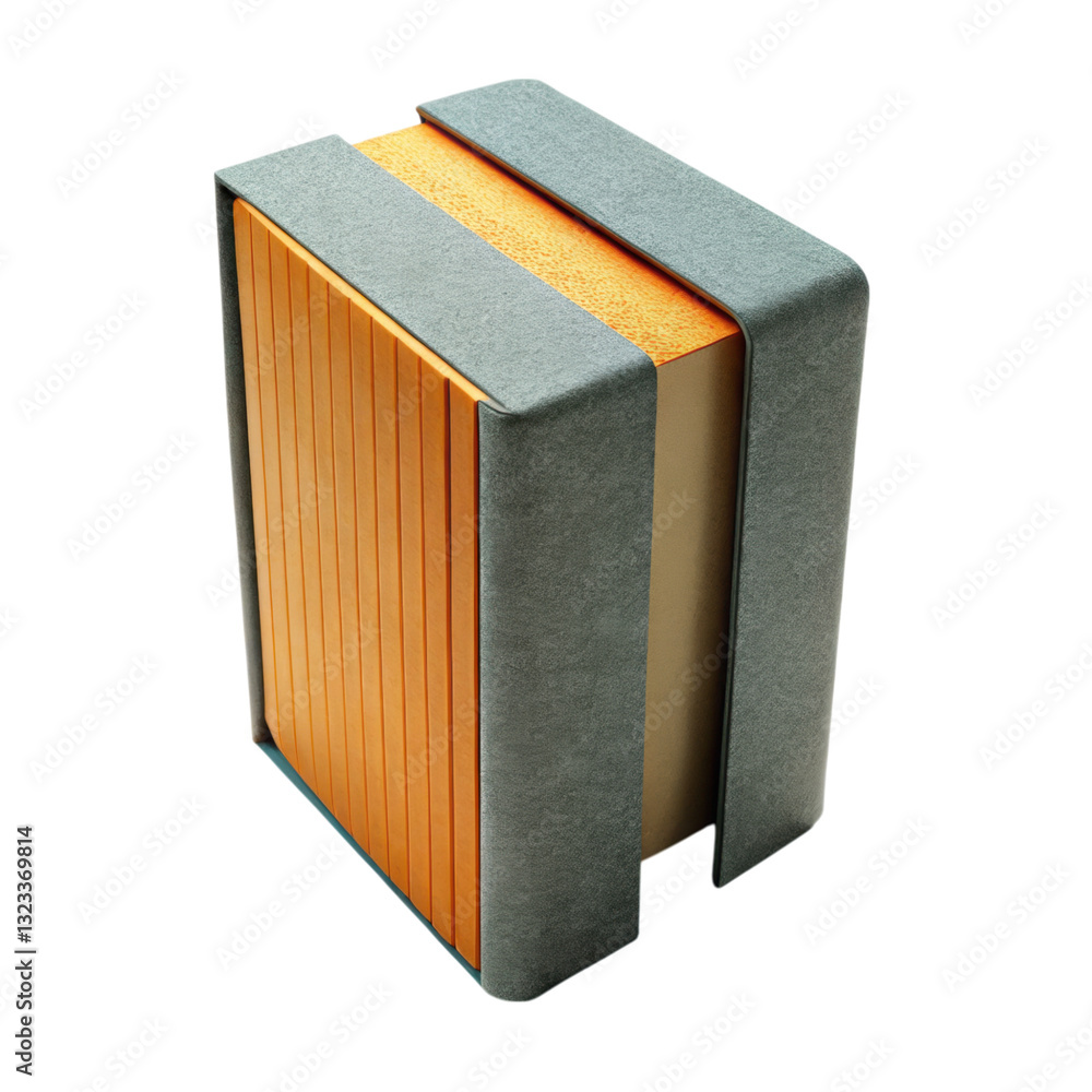 Poster modern stack of colored blocks on a transparent background