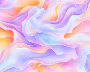 Obraz premium Abstract liquid swirling colors, pastel hues, soft textures