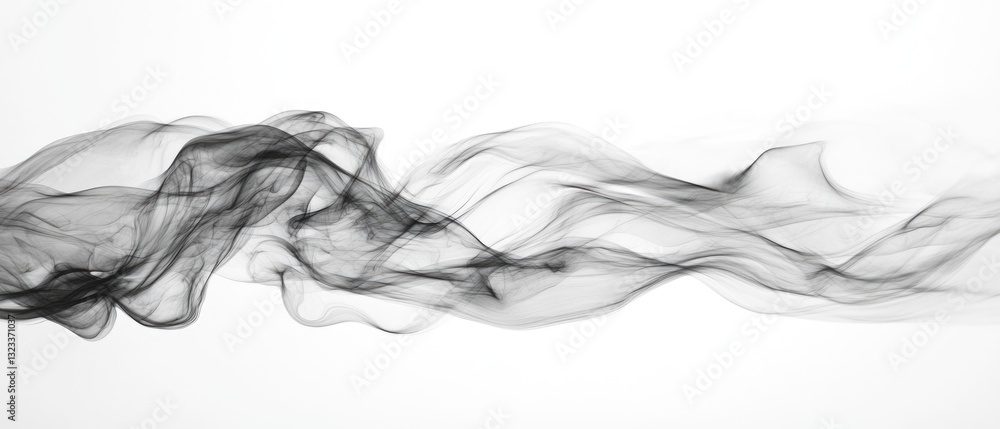 Poster a close-up shot of smoke on a plain white background, great for adding texture to your design
