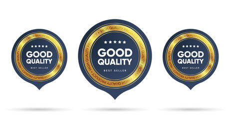 Best quality good best seller vector label gold and silver color. Good product label, logo, sticker, seal, badge, emblem, stamp