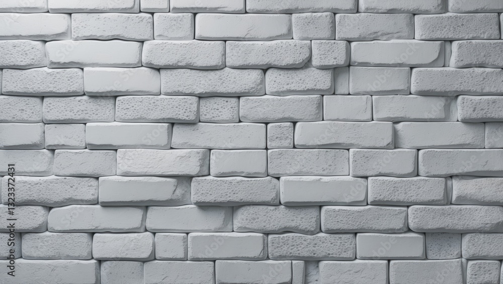 Poster textured white brick wall background with subtle shadows and variations in light, showcasing a clean