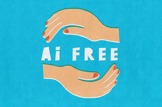 Hands Embracing AI Free Concept 