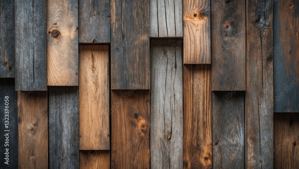 Aufkleber abstract wooden material background with contrasting dark brown and light beige tones; vertical wood