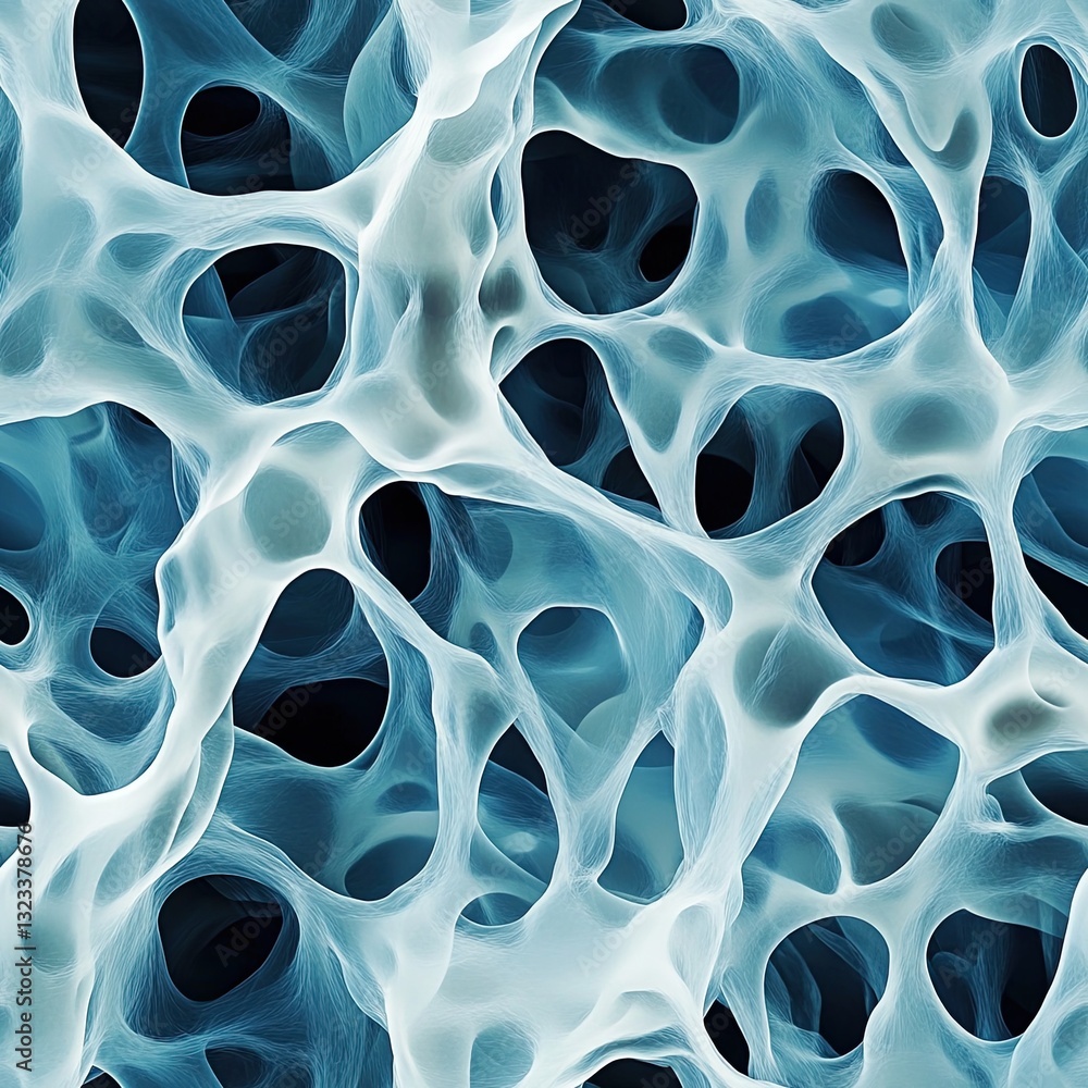 Poster fluid dreamlike reticulated design translucent seamless pattern