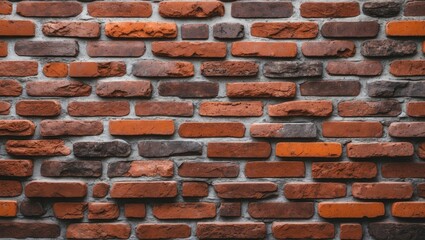 Obraz premium Warm earthy brown and gray bricks arranged in a rustic pattern, creating a textured backdrop that emphasizes traditional masonry craftsmanship.