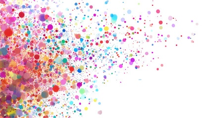 Vibrant Color Burst Abstract Art Image on transparent background