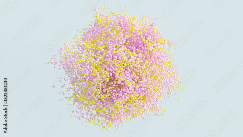 Poster abstract 3d animation in seamless loop with elegant geometric motion built for digital storytelling,