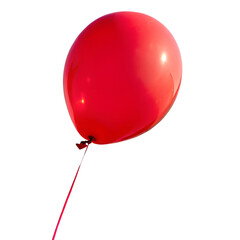 Red Balloon Isolated on Transparent Background
