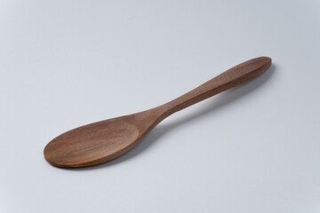 Minimalist Wooden Spoon Isolated Transparent