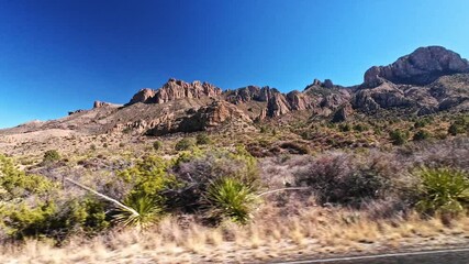 A scenic drive through Big Bend National Park in the Chihuahuan desert of west Texas.