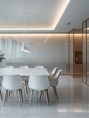 Modern conference room with minimalist design and elegance