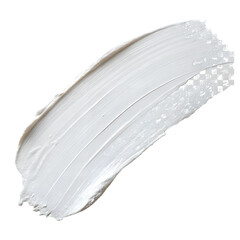 White Paint Stroke Isolated on Transparent Background