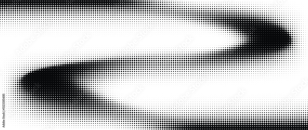 Aufkleber Halftone background vector. Monochrome Abstract dot, Gradient halftone dots for background pattern and texture.