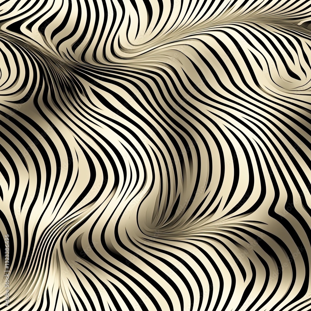 Aufkleber geometric ripple design sharp lines seamless pattern