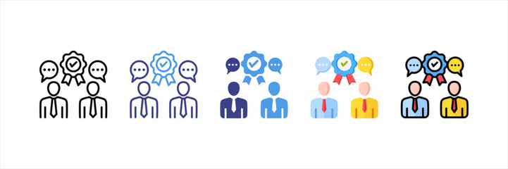 Open Communication Multi Style Icon Set