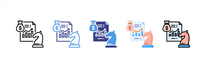 Strategic Planning Multi Style Icon Set