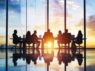 A gathering of individuals sitting at a table with various objects and items