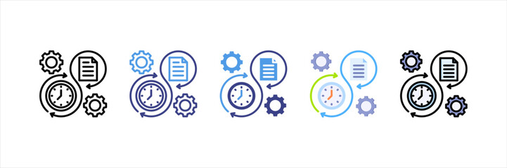 Retrospective Multi Style Icon Set