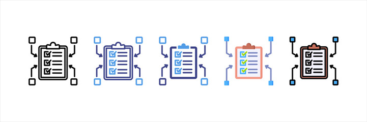 Data Collection Multi Style Icon Set