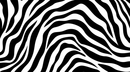 Fototapeta premium Simple flat illustration of zebra skin pattern background. Generative ai