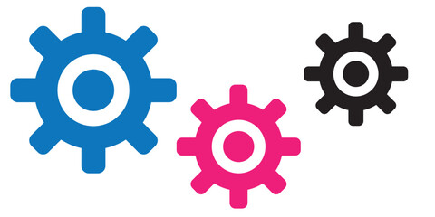 settings icon. Cogwheel symbol. Gear wheel vector icon for use in any purpose. 1176